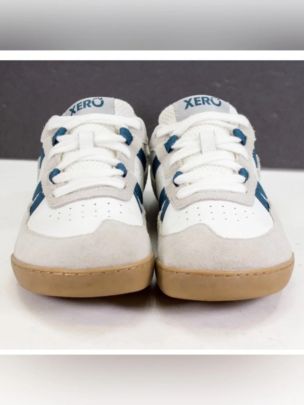 Xero Kelso Women US 8 Gray White Blue Barefoot Minimalist Gum Soles Casual Shoes - Picture 8 of 11